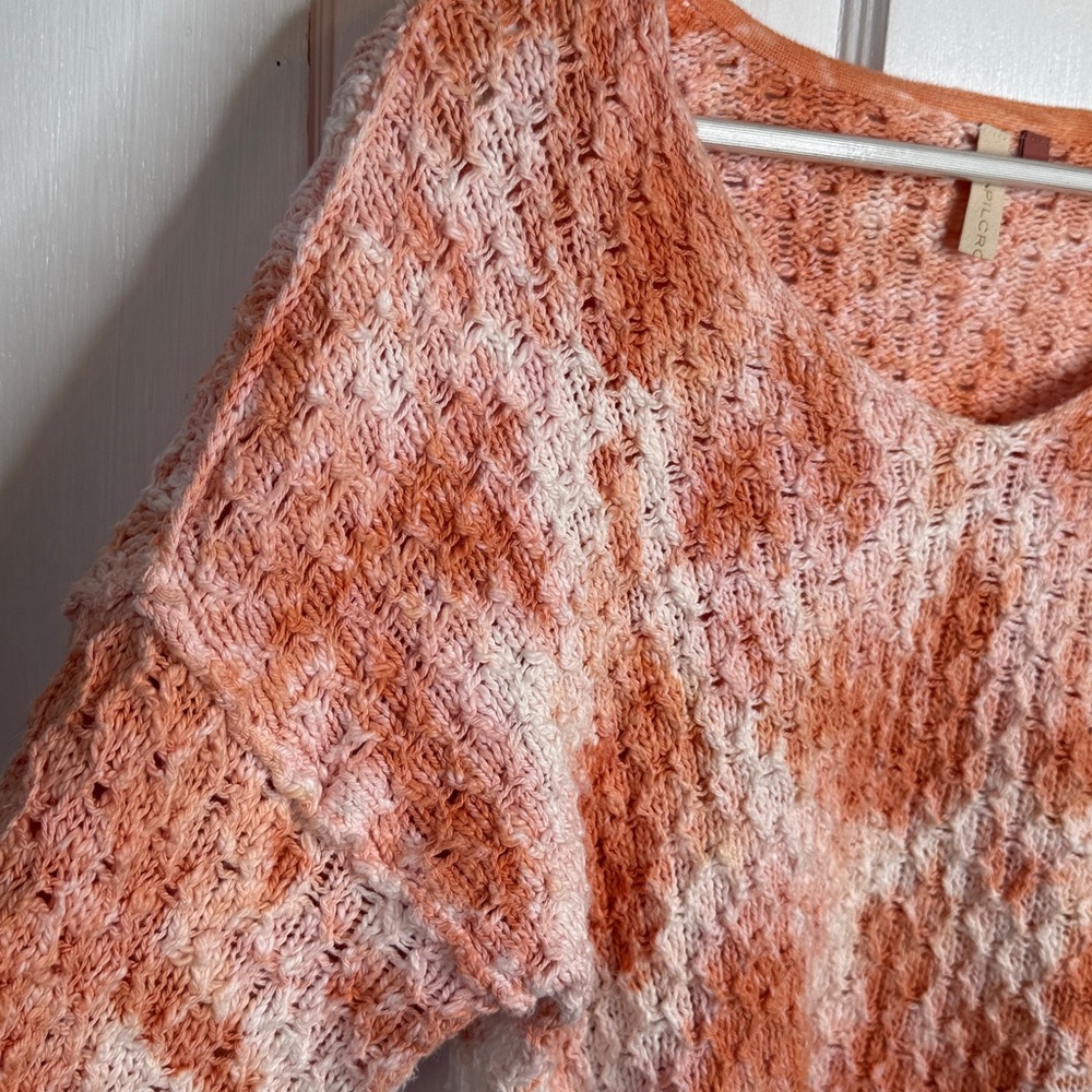 Anthropologie Pilcro Christian V-Neck Sweater Chunky Pullover Knit W1990 Sz S - Picture 6 of 12